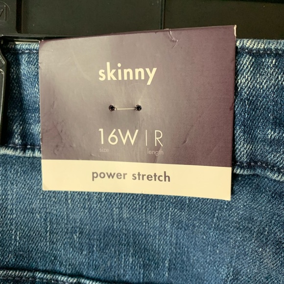 NWT Ava and Viv Skinny Power Stretch Jeans size 16 - Picture 5 of 6